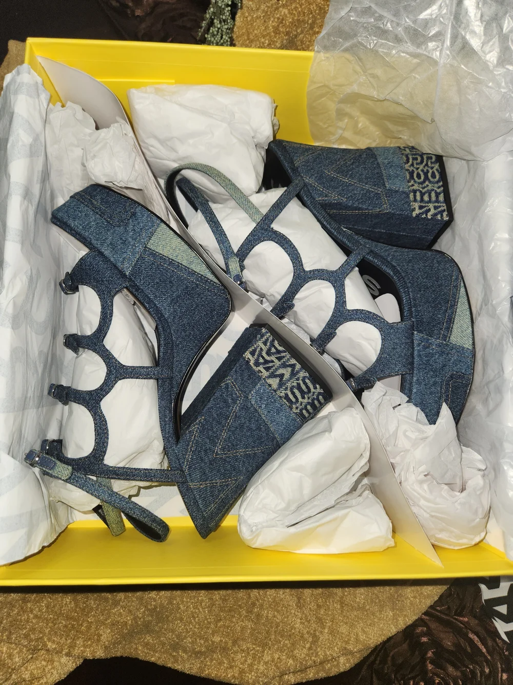 Marc Jacobs Deconstructed Denim Kiki Platform Sandal